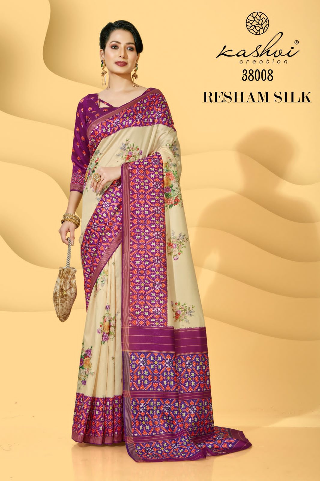 Kashvi Resham Silk 38001-38010 Wholesale Printed Sarees Catalog